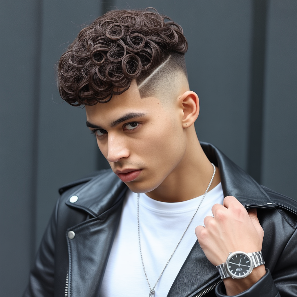 curly fade haircut