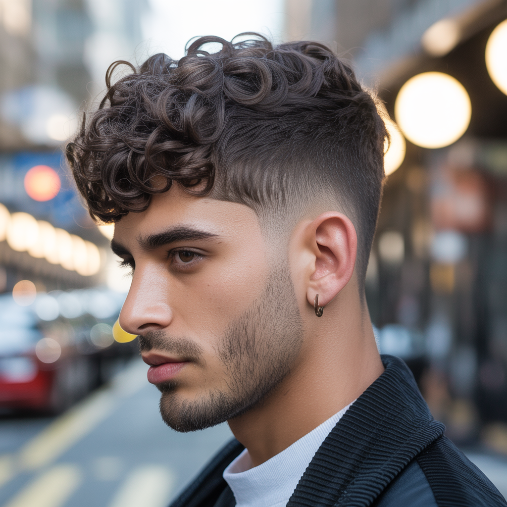 curly haircuts men
