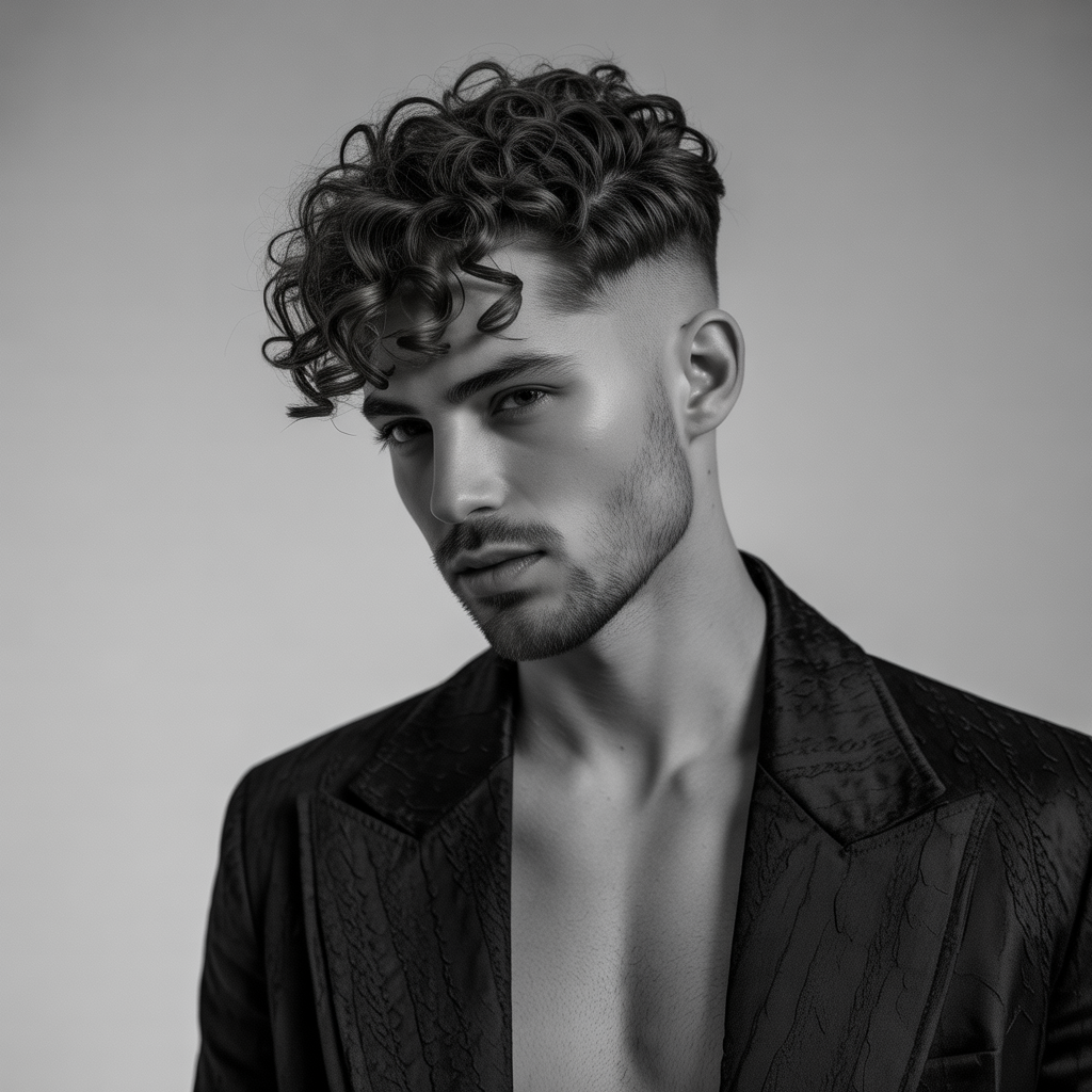 curly haircuts men