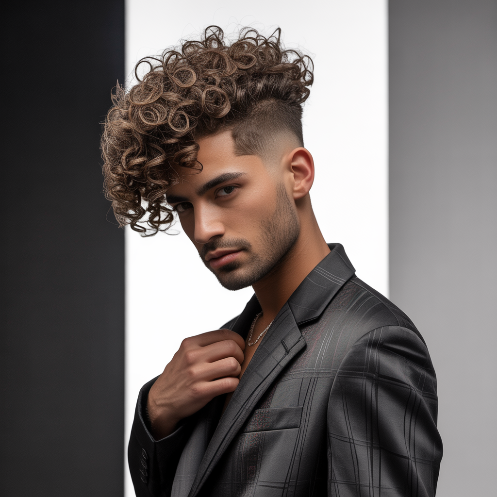 curly haircuts men
