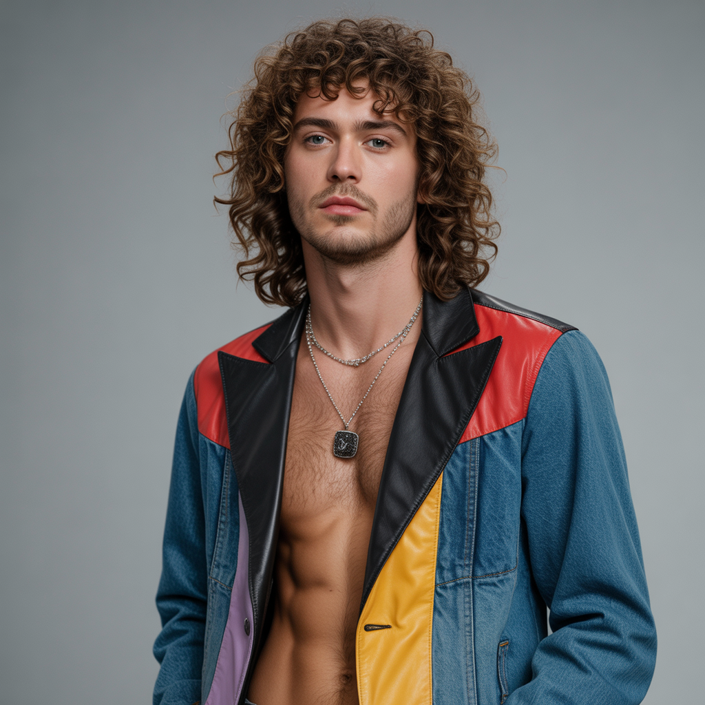 curly mullet men