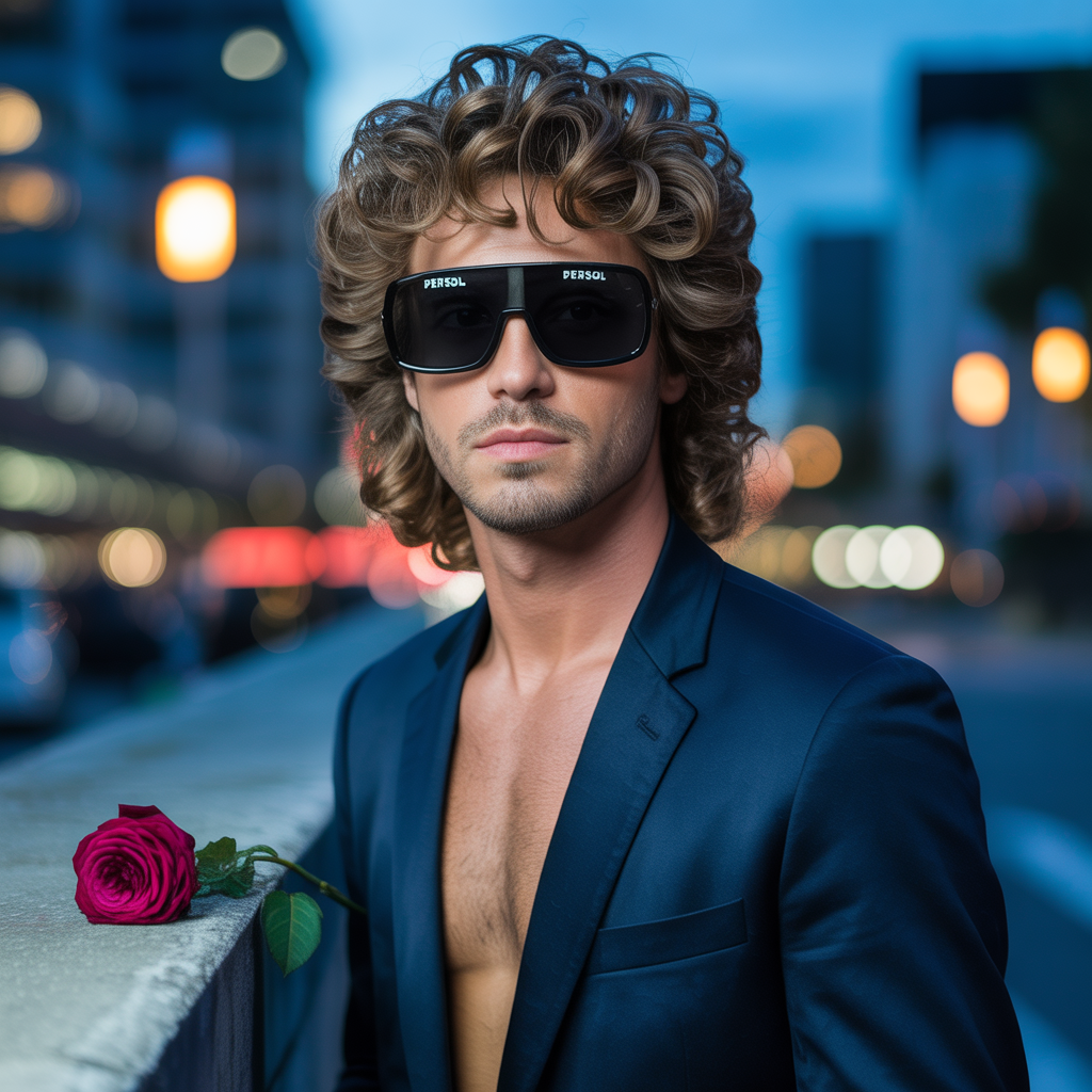 curly mullet men
