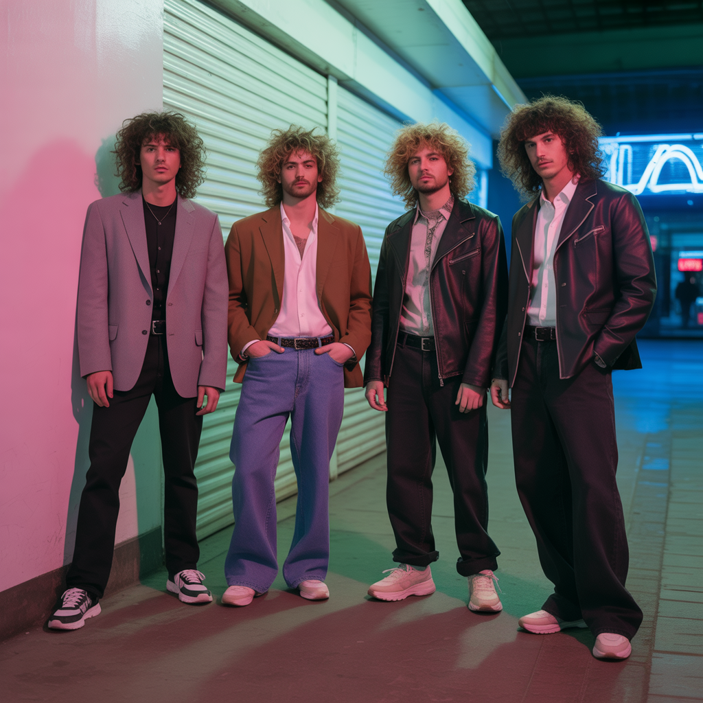 curly mullet men