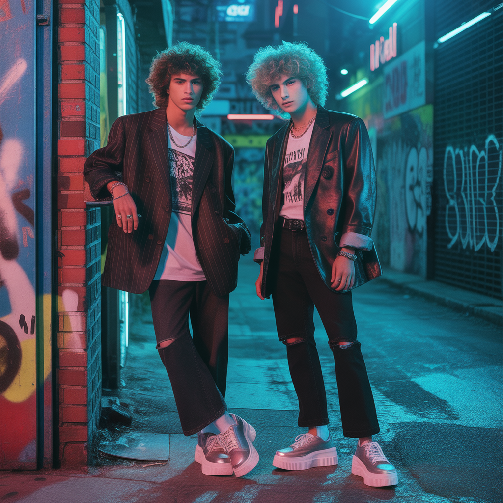 curly mullet men