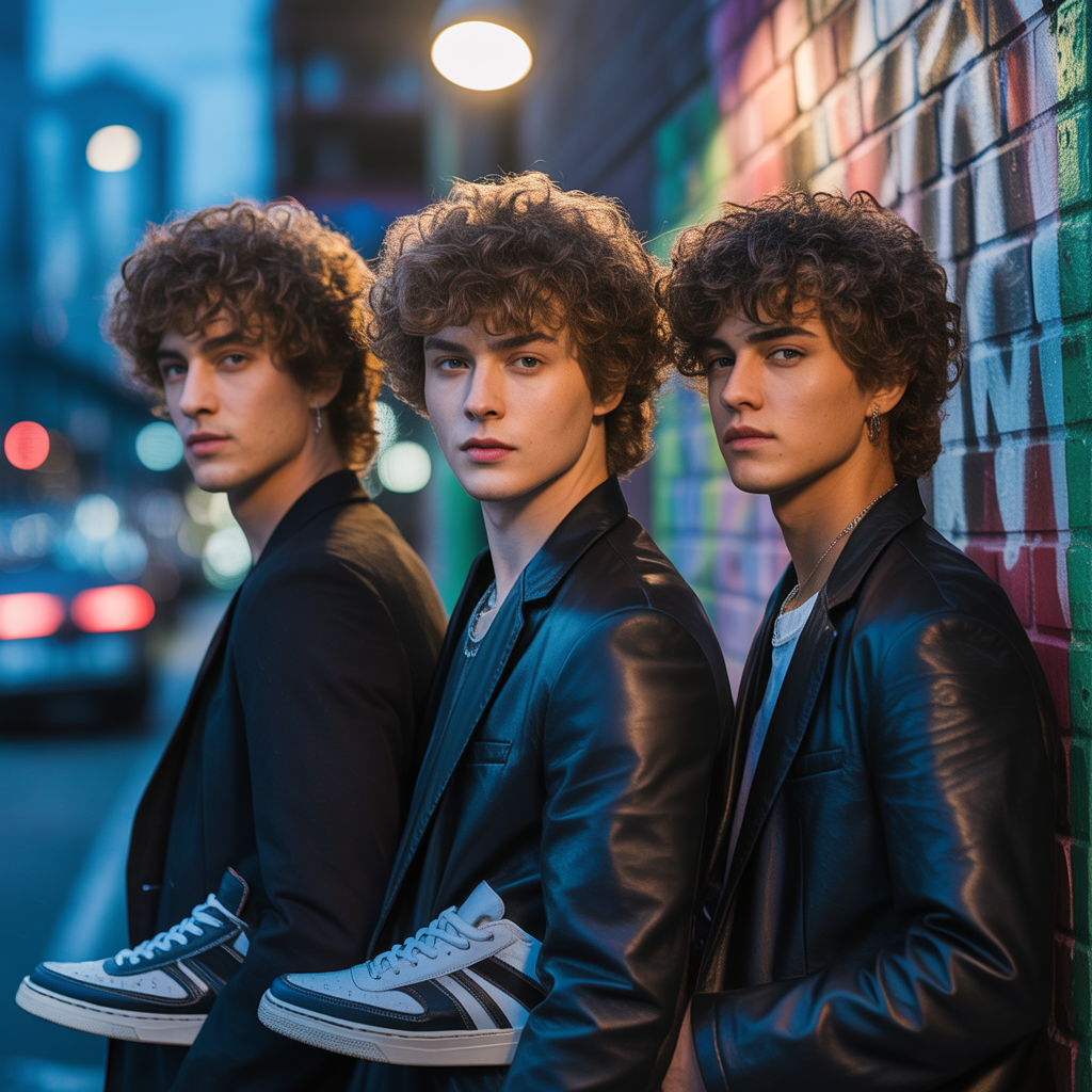 curly mullet men