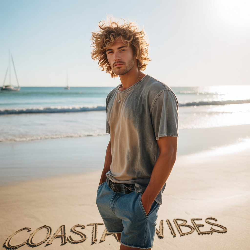 curly surfer hair