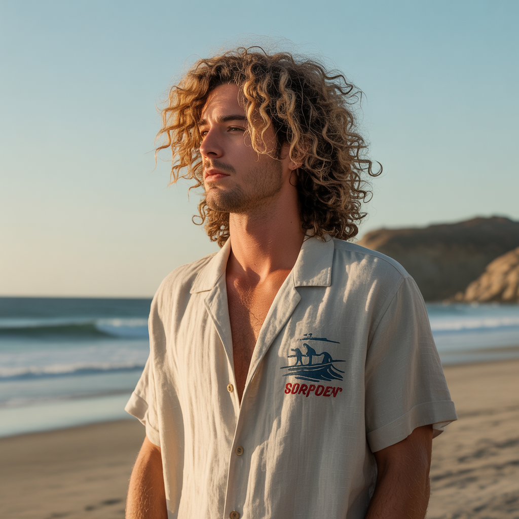 curly surfer hair