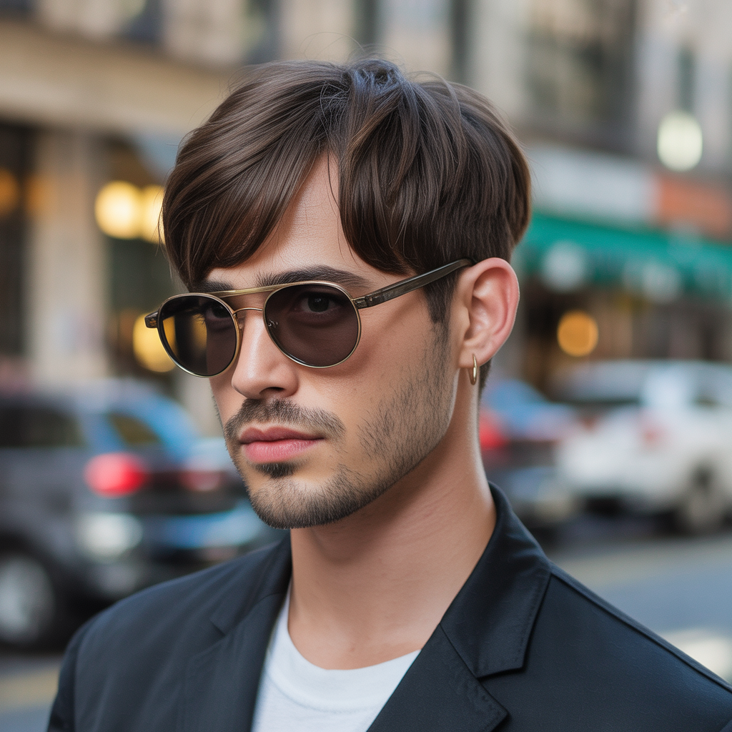 curtain bang hairstyles for men