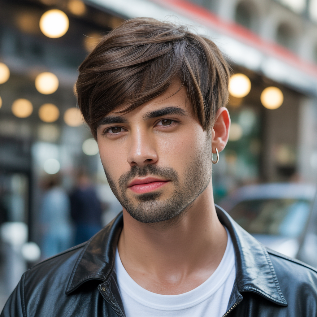 curtain bang hairstyles for men