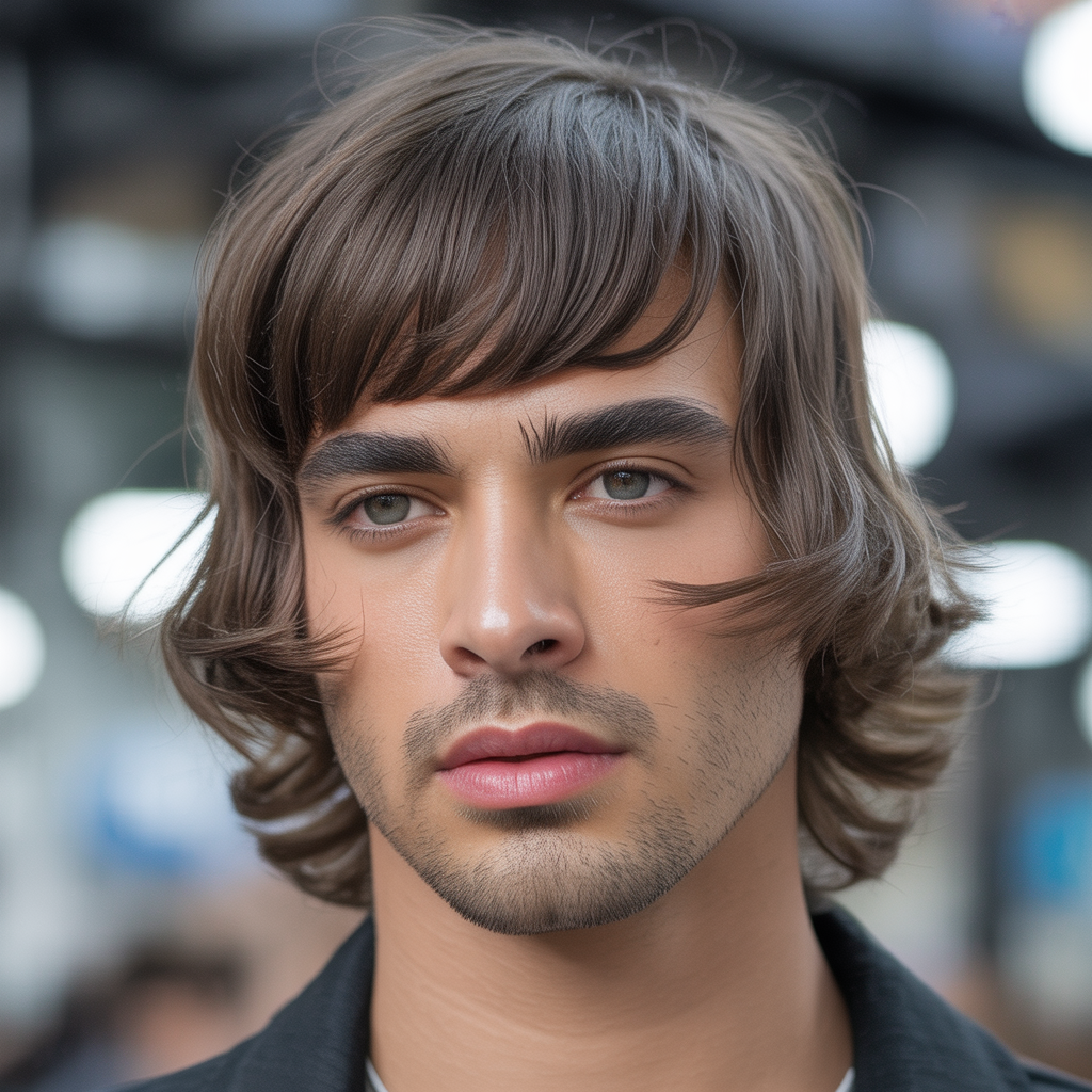 curtain bang hairstyles for men