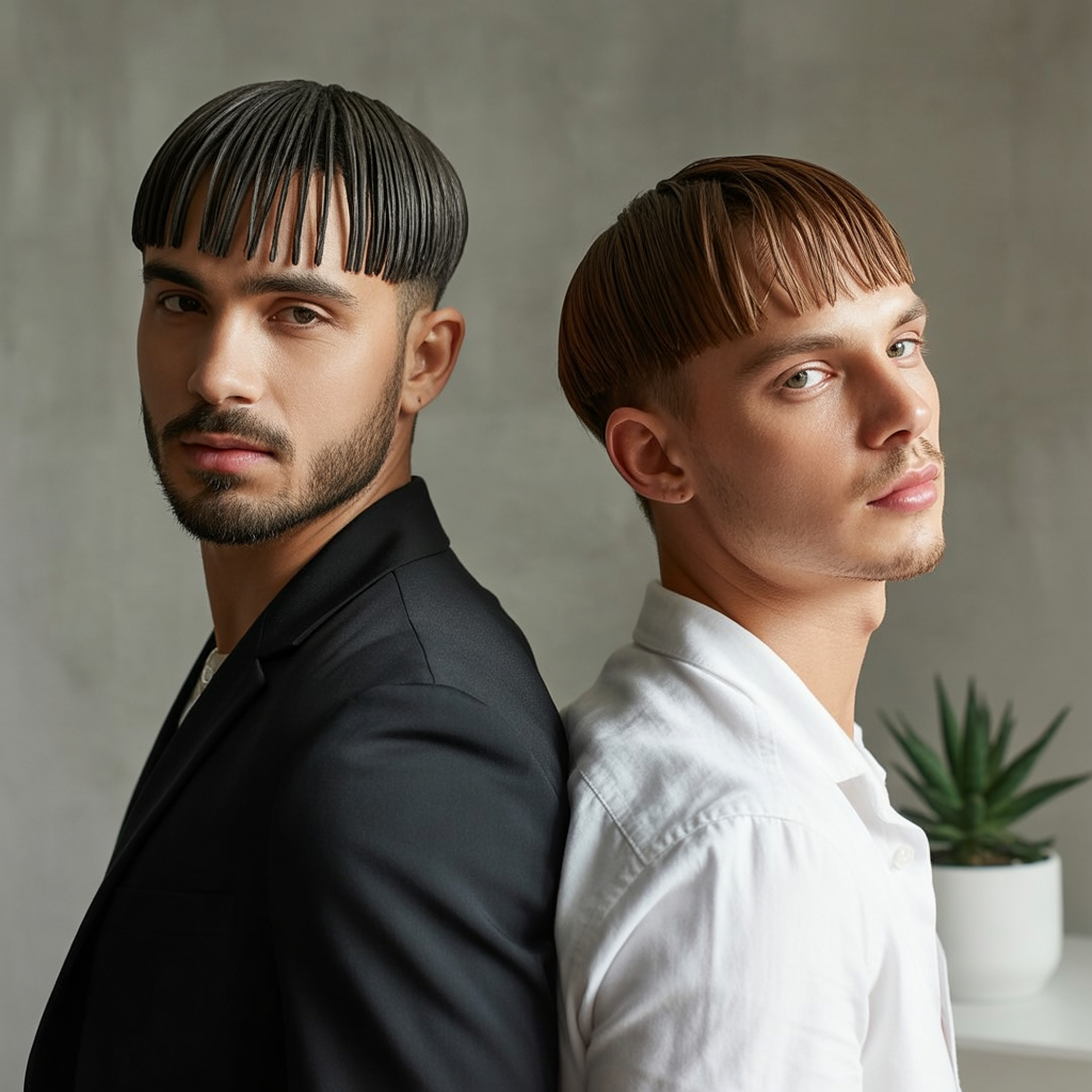 curtain bang hairstyles for men