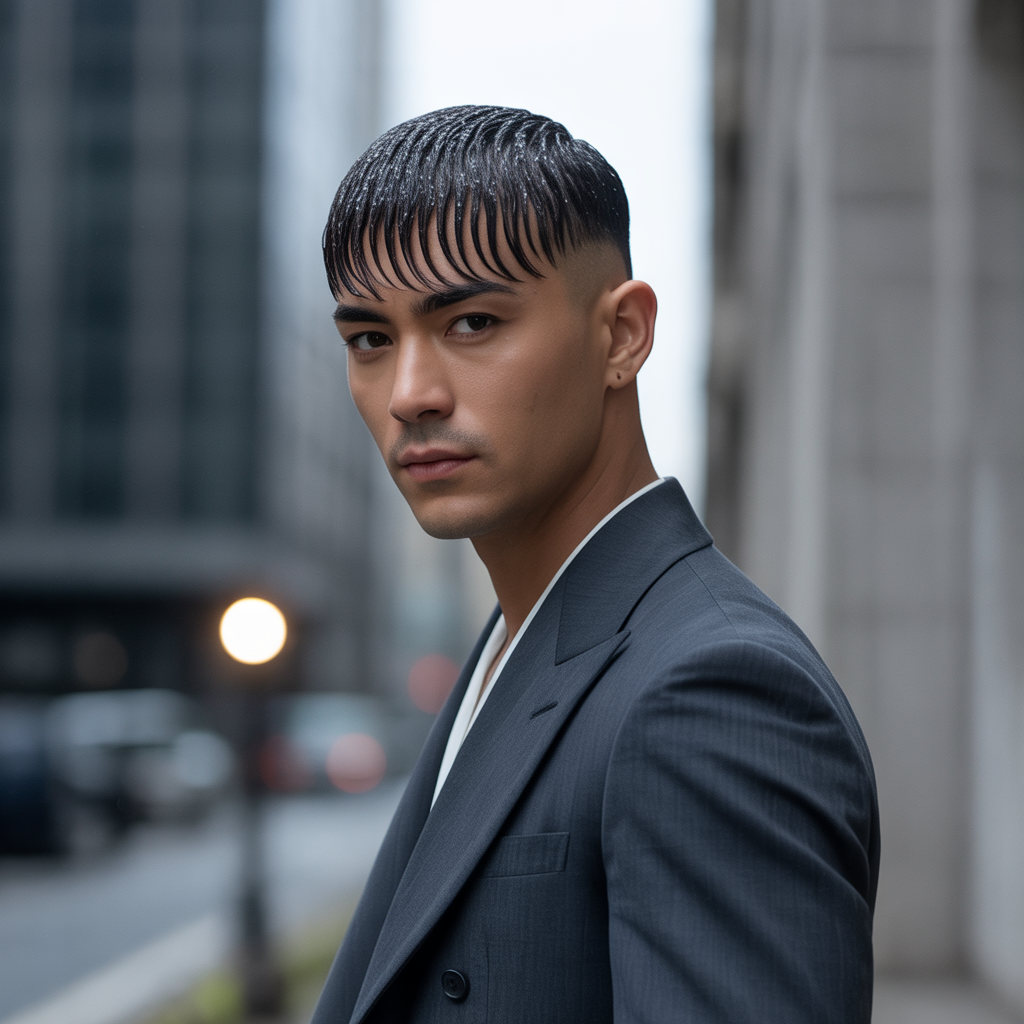 curtain bang hairstyles for men