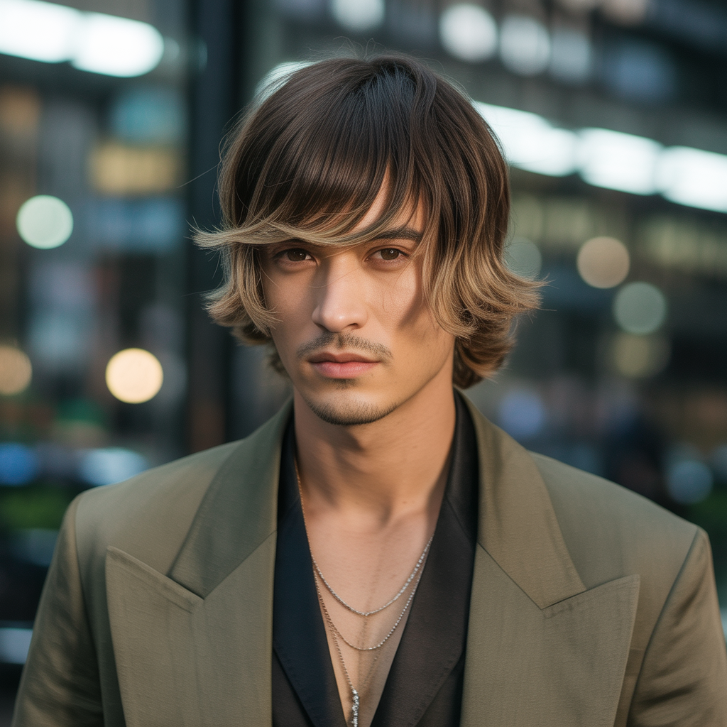 curtain bangs men