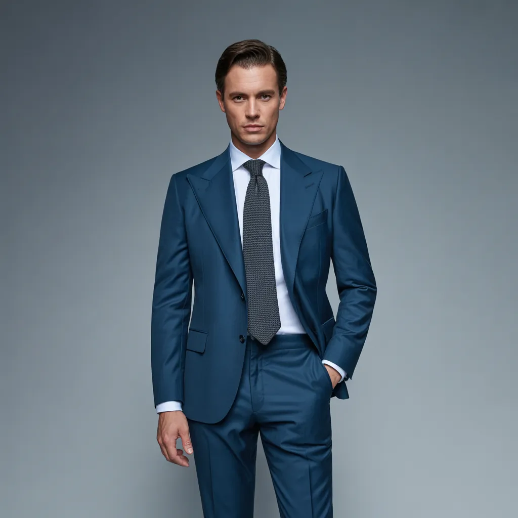 dark blue suit