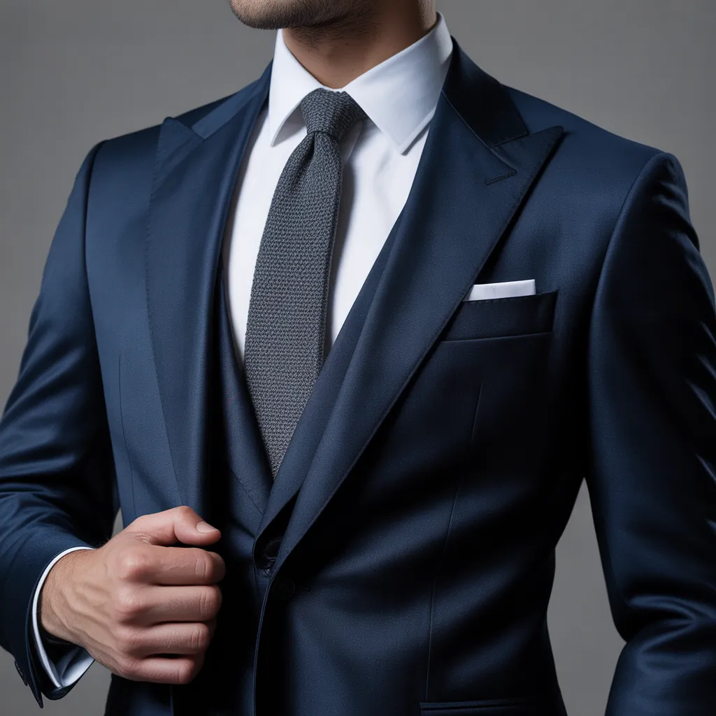 dark blue suit