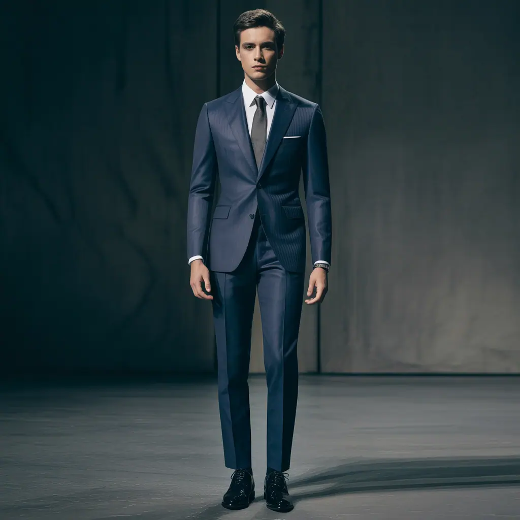 dark blue suit