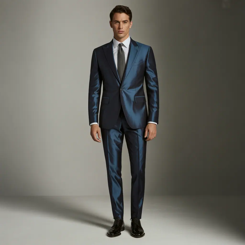 dark blue suit