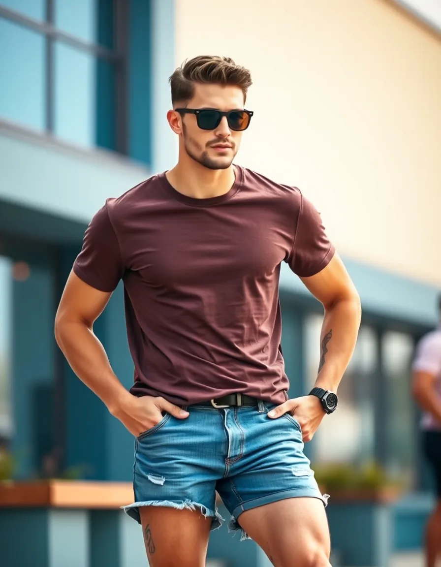 denim shorts for men