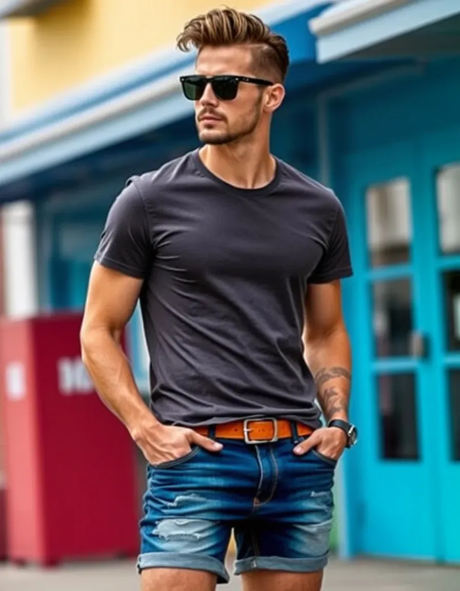denim shorts for men