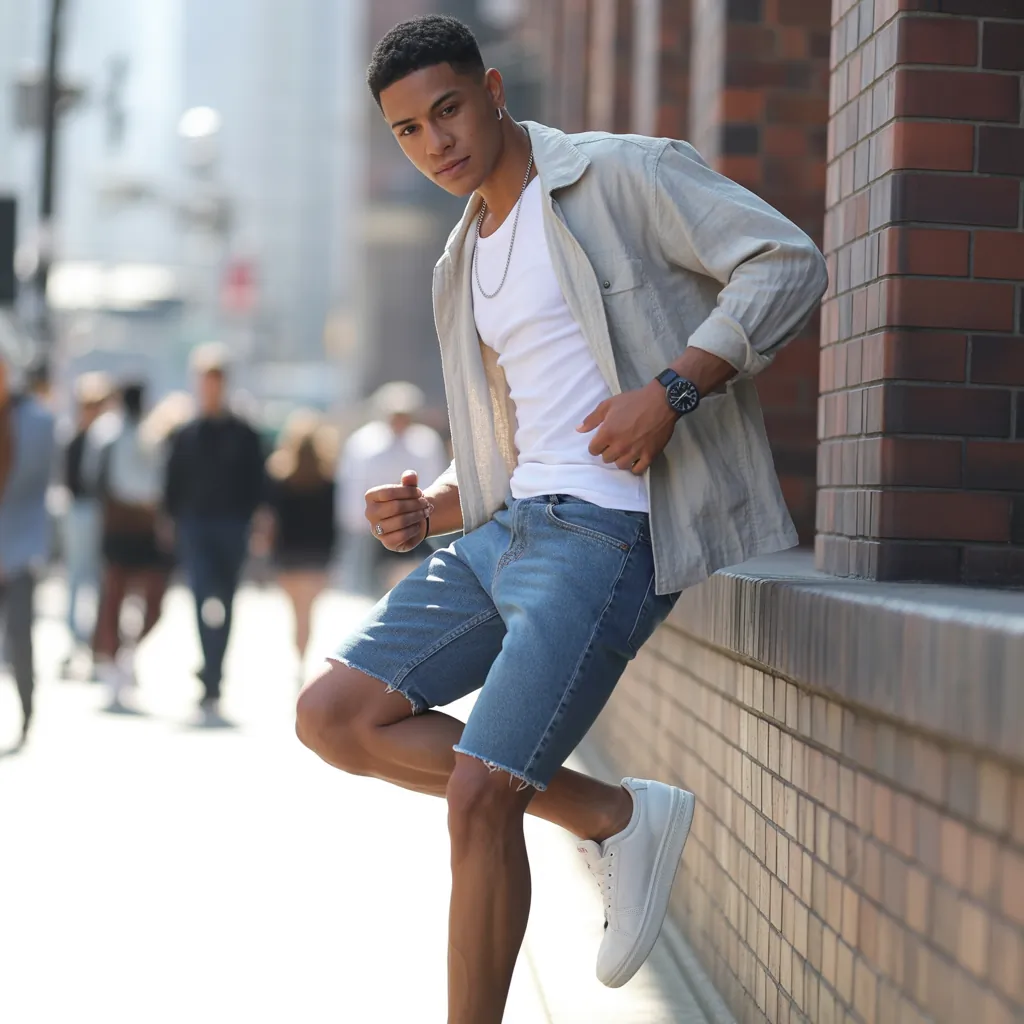 denim shorts for men