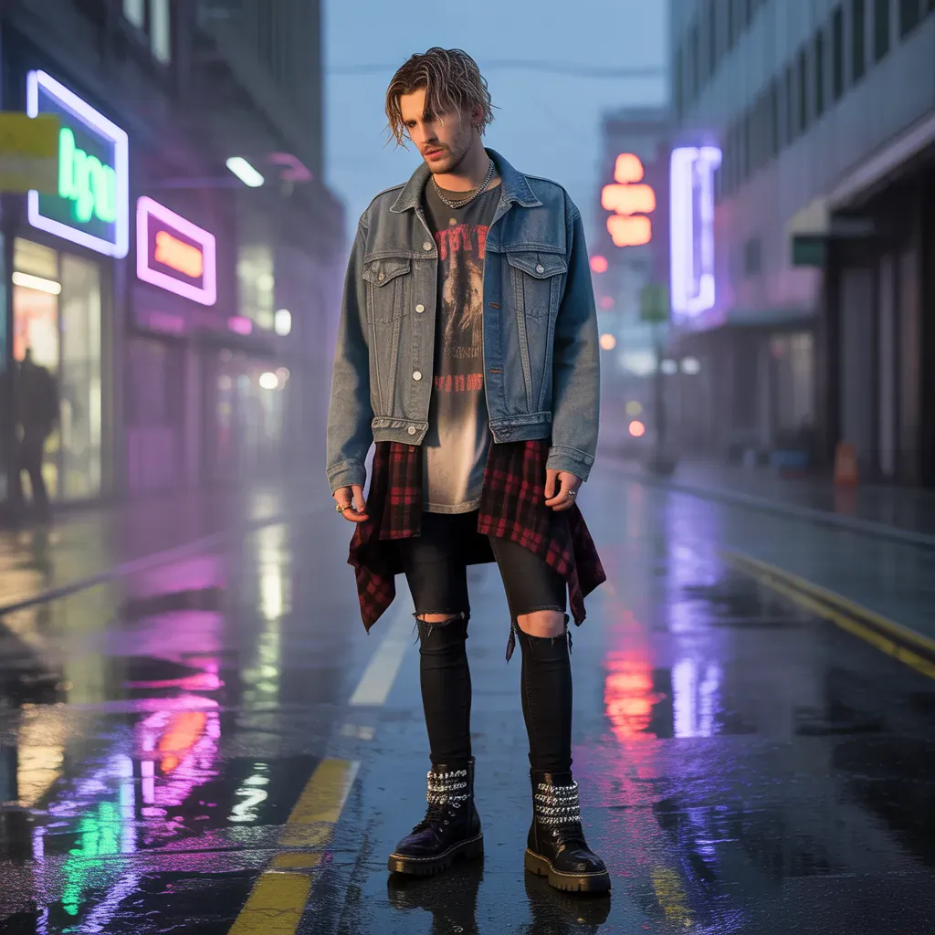 edgy grunge outfits men