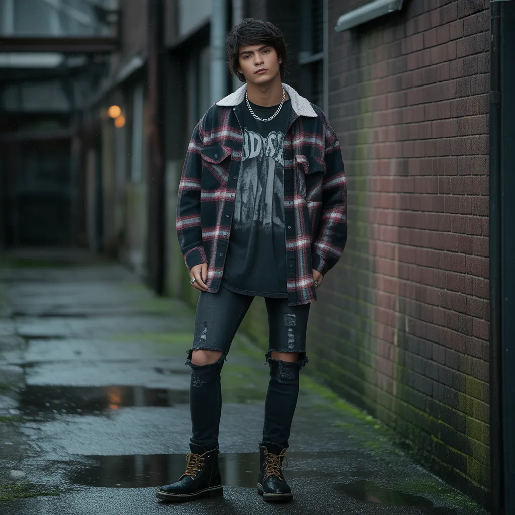 edgy grunge outfits men