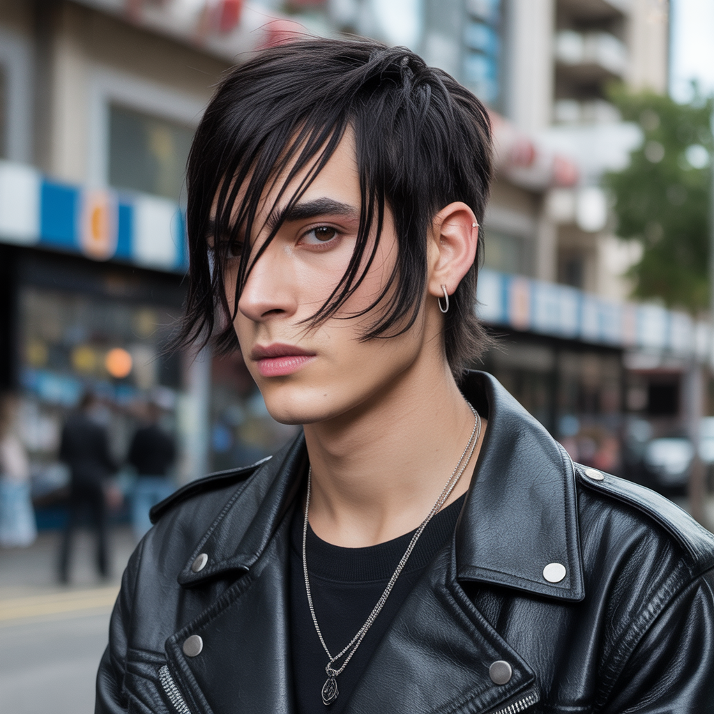 emo hairstyles men