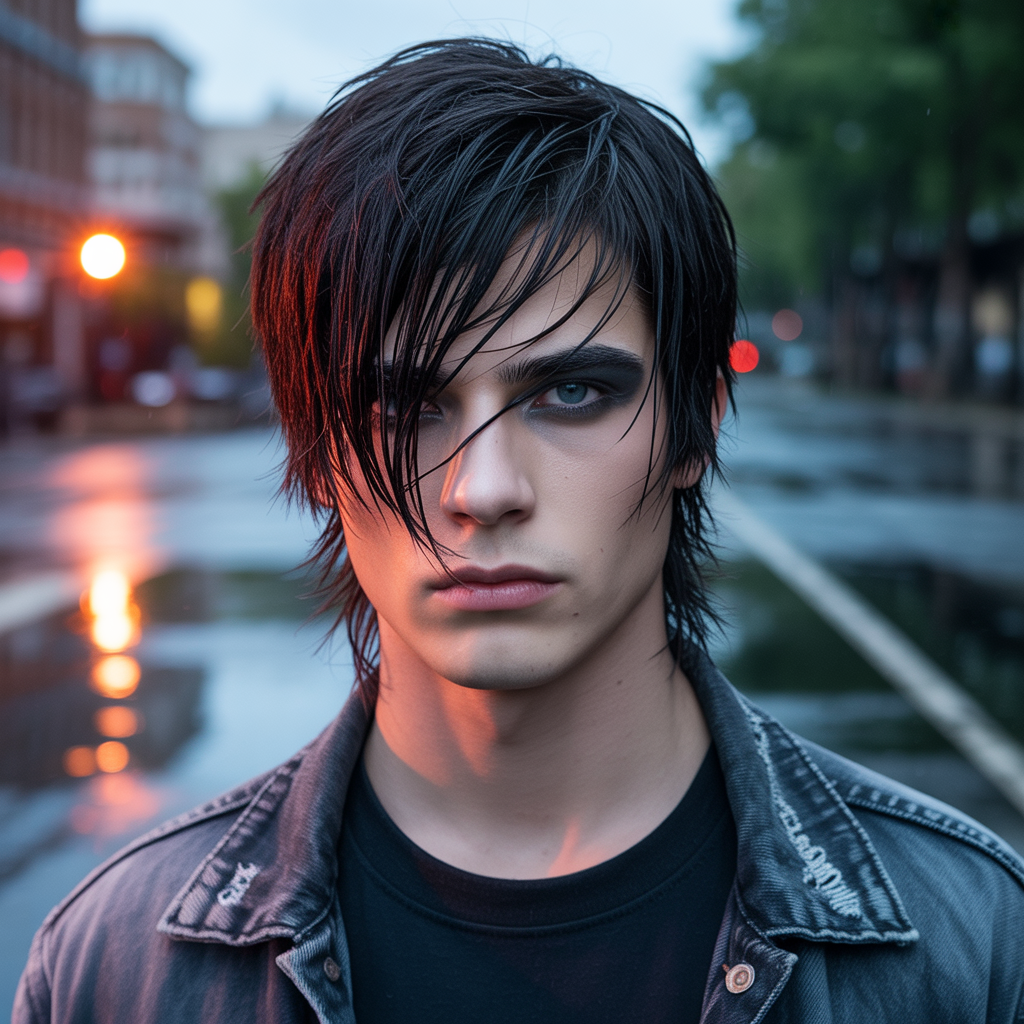 emo hairstyles men