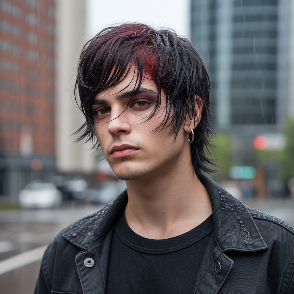 emo hairstyles men