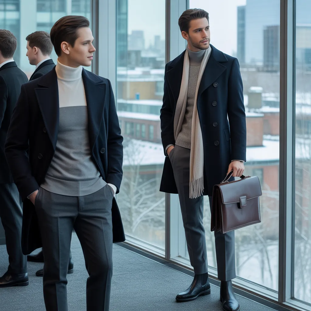 essential winter work outfits for men