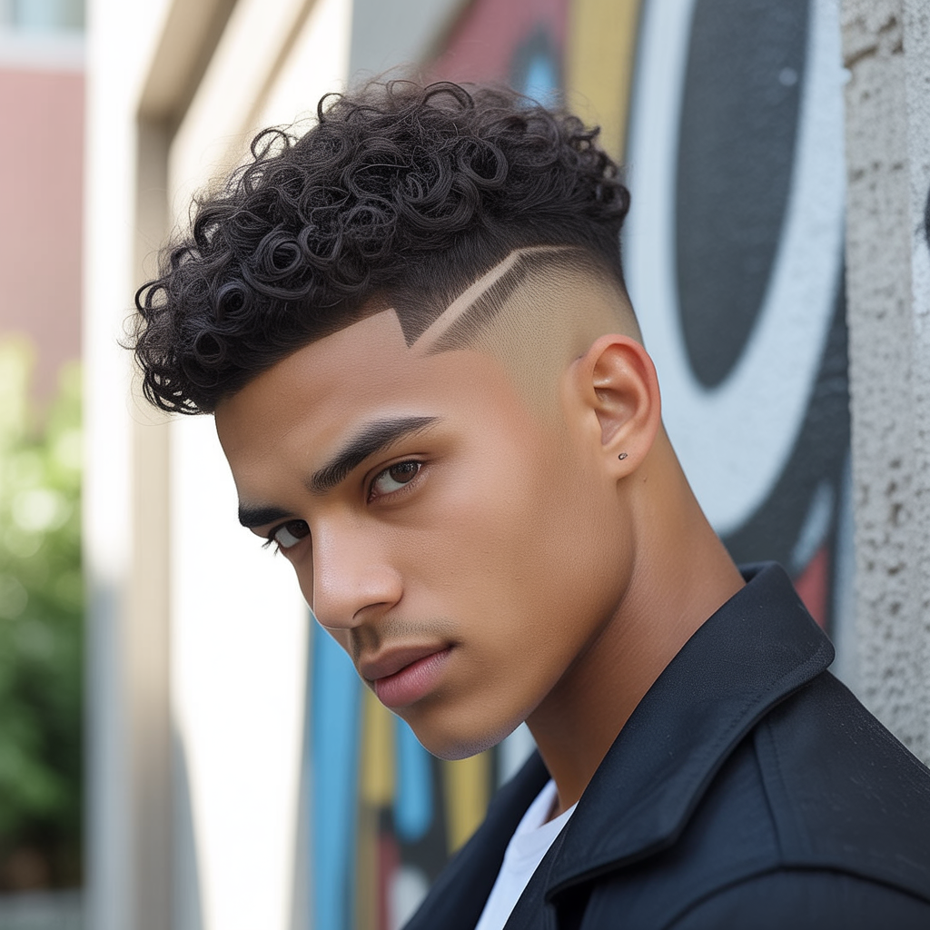 fade haircut ideas for curly hair