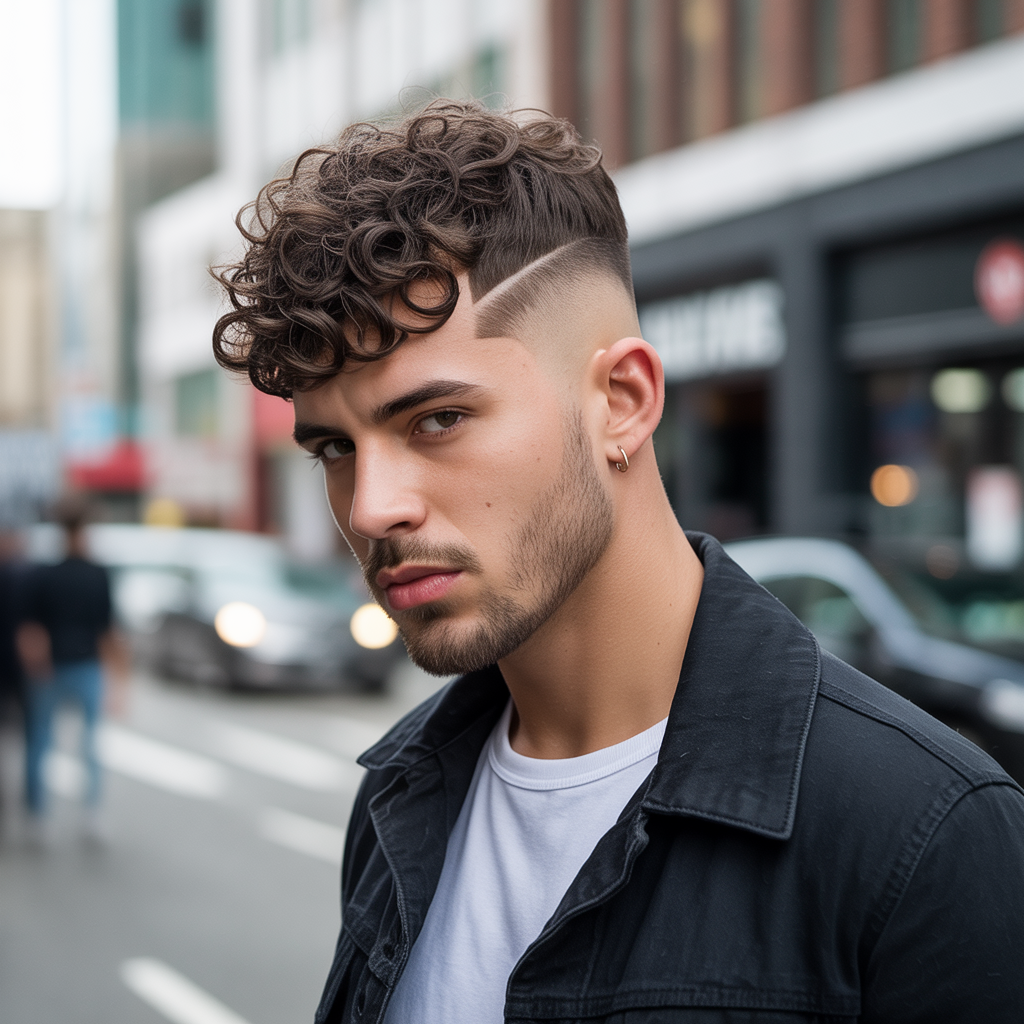 fade haircut ideas for curly hair