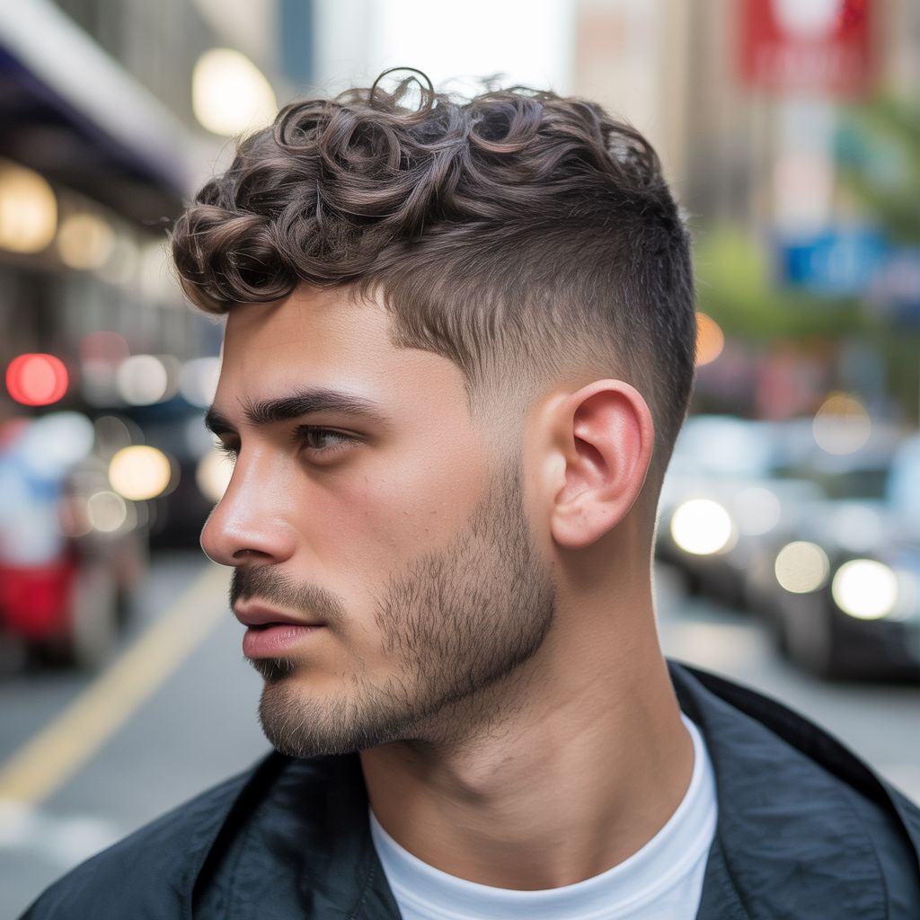 fade haircut ideas for curly hair