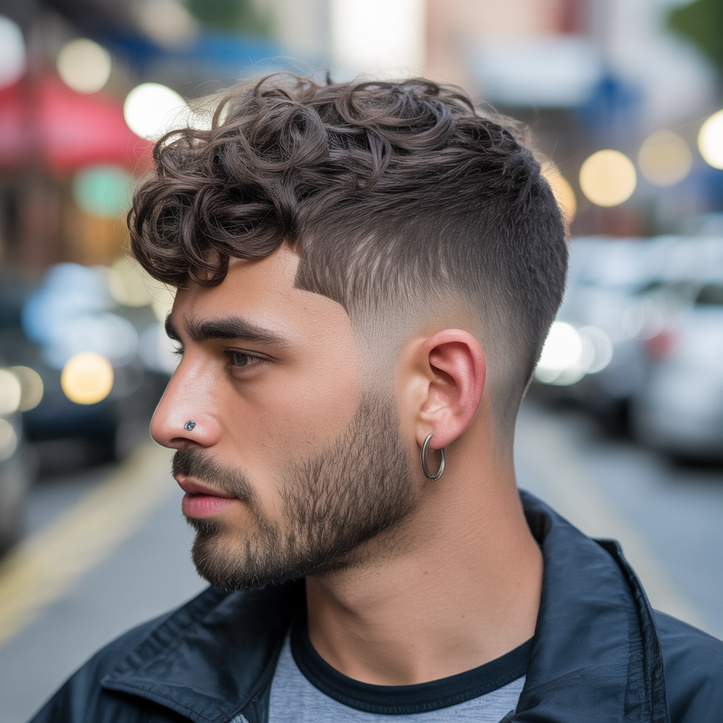 fade haircut ideas for curly hair