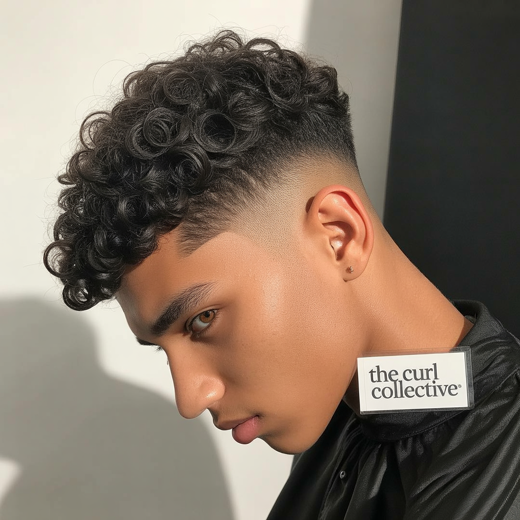 fade haircut ideas for curly hair