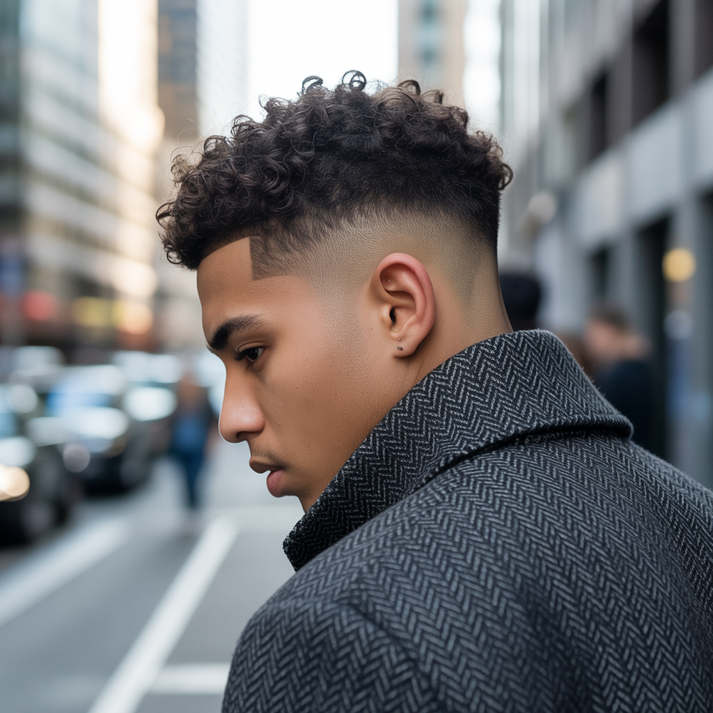 fade haircut ideas for curly hair