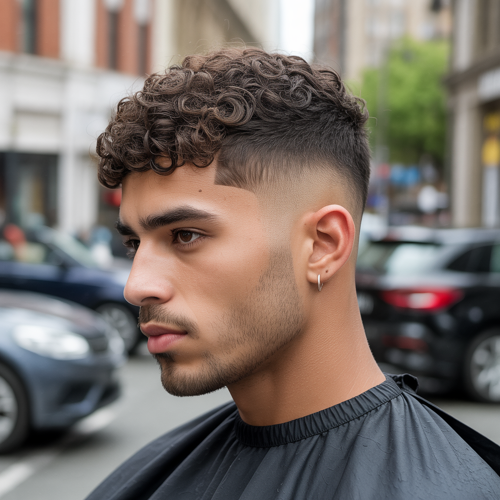 fade haircut ideas for curly hair