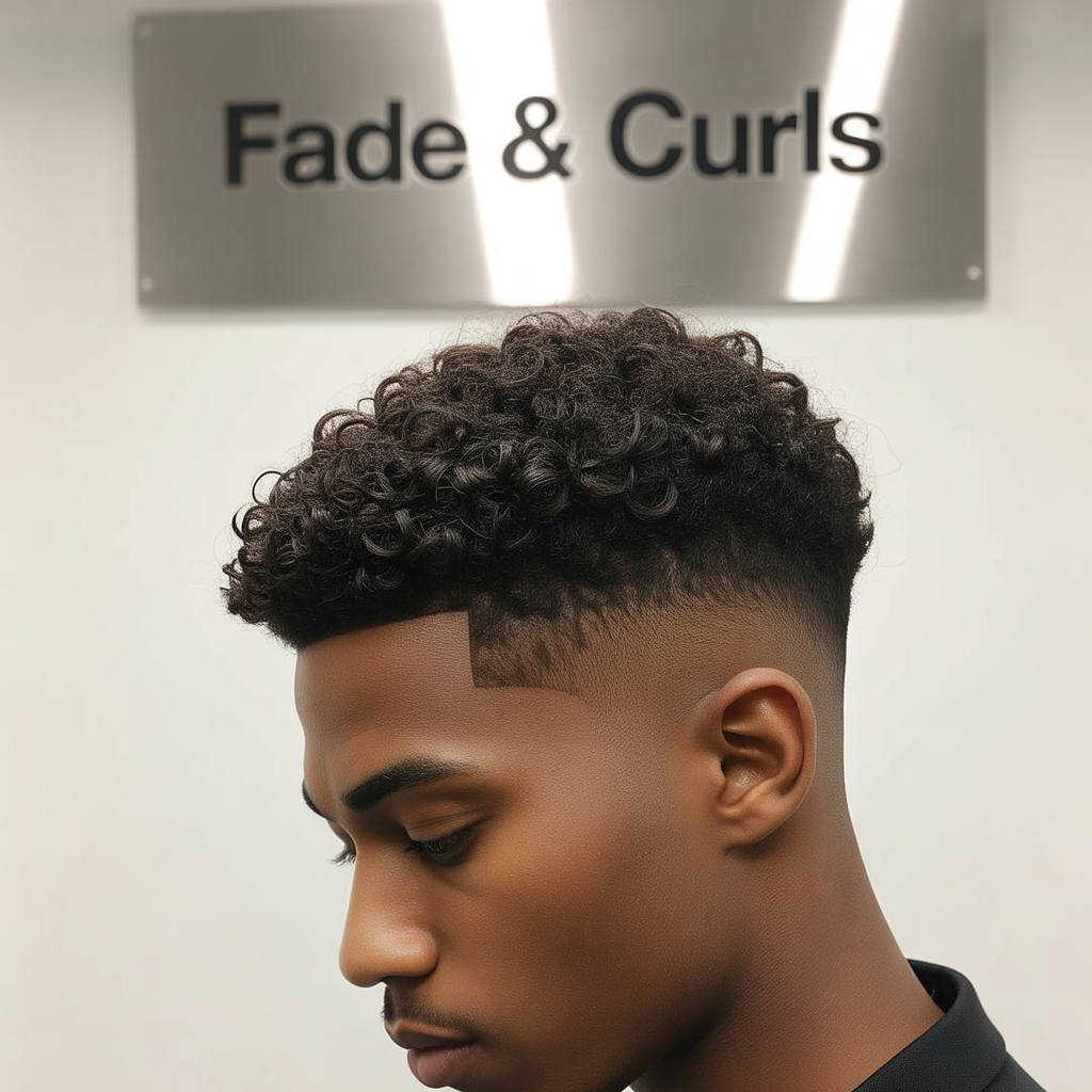 fade haircut ideas for curly hair