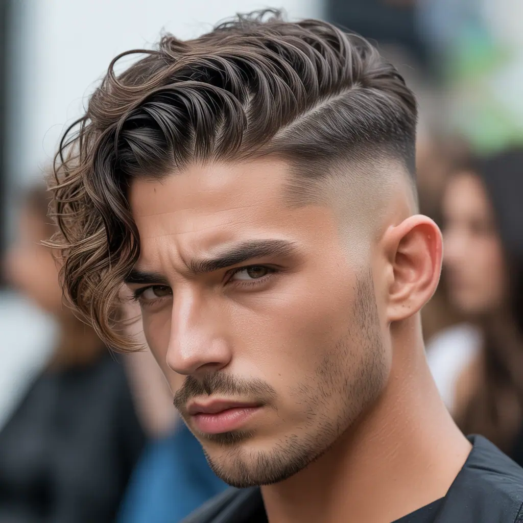 fade haircut ideas with long hair on top