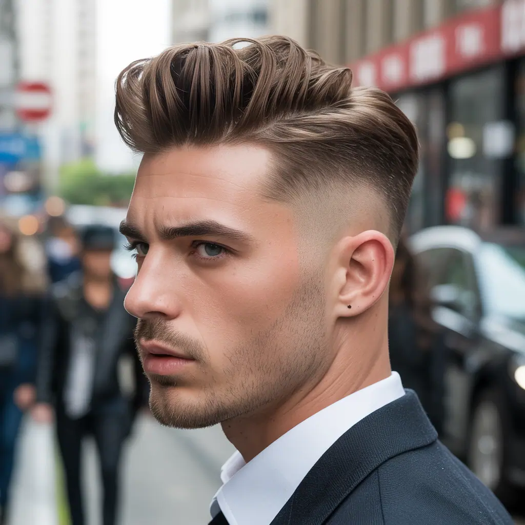 fade haircut ideas with long hair on top
