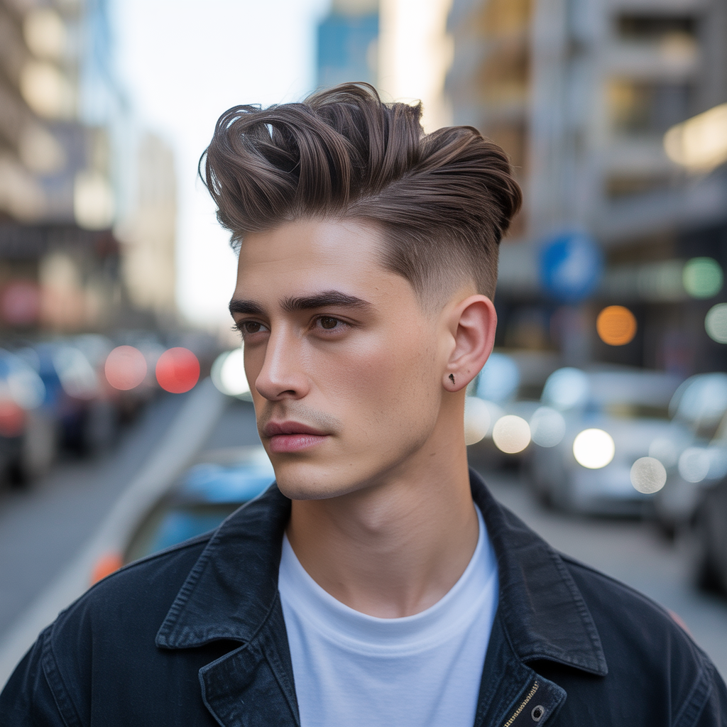 fade haircut ideas with long hair on top