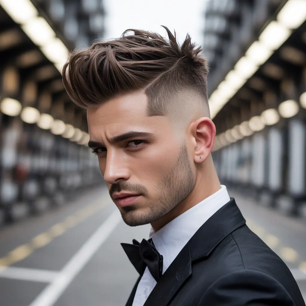 fade haircut ideas with long hair on top