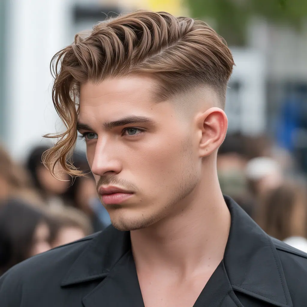 fade haircut ideas with long hair on top