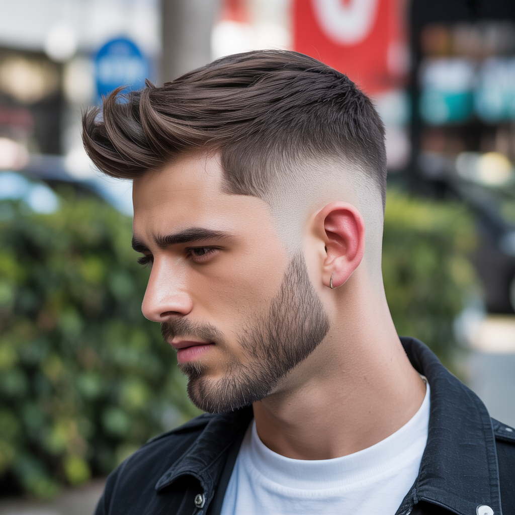 fade haircut ideas with long hair on top
