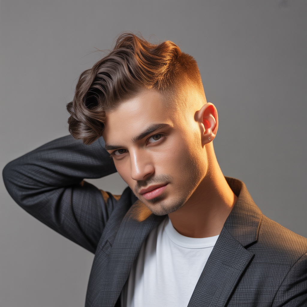 fade haircut ideas with long hair on top
