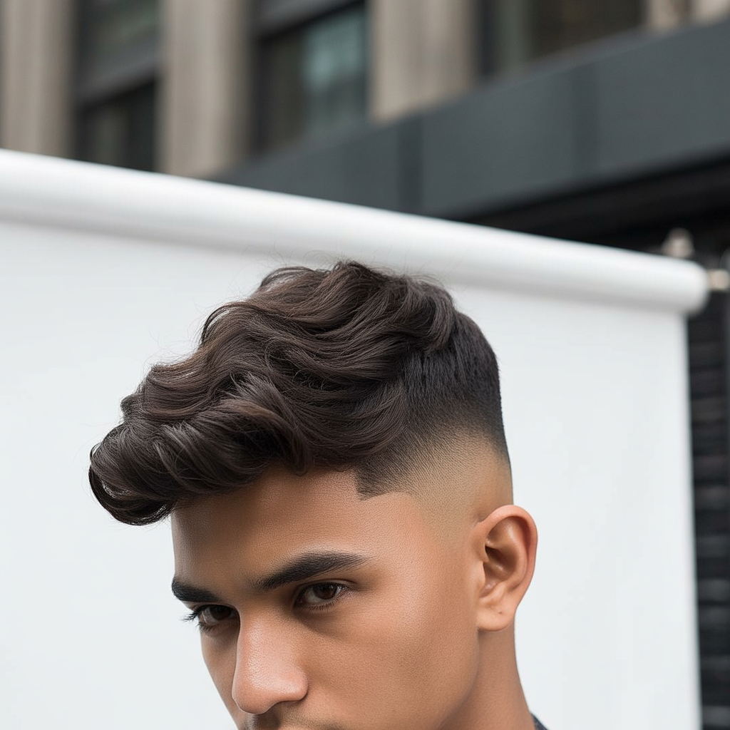 fade haircut ideas with long hair on top