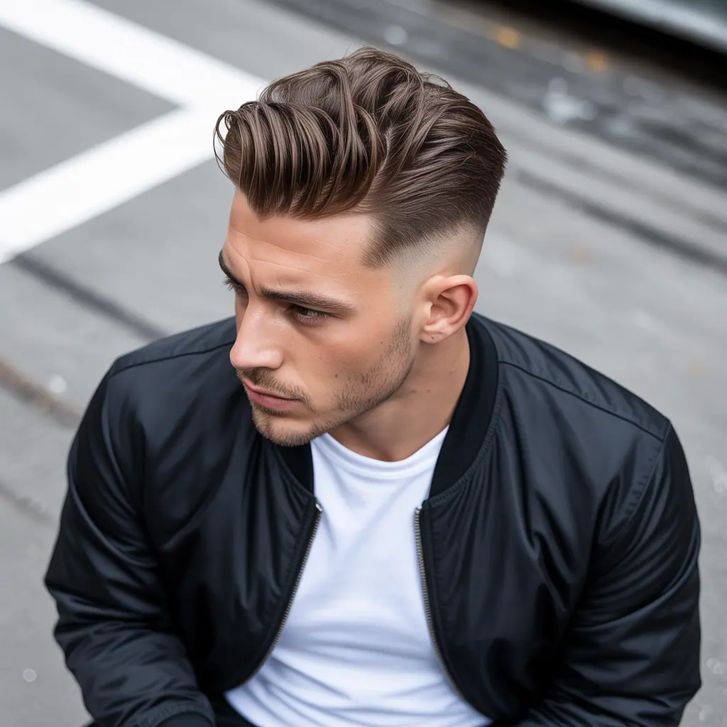 fade haircut ideas with long hair on top