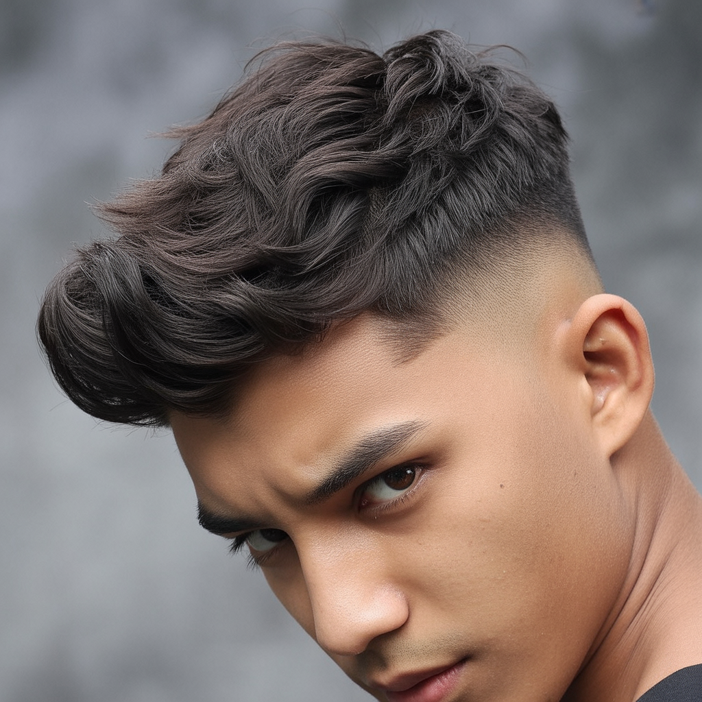 fade haircut ideas with long hair on top