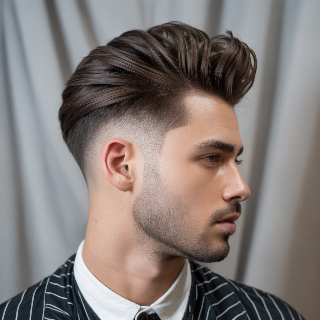 fade haircut ideas with long hair on top
