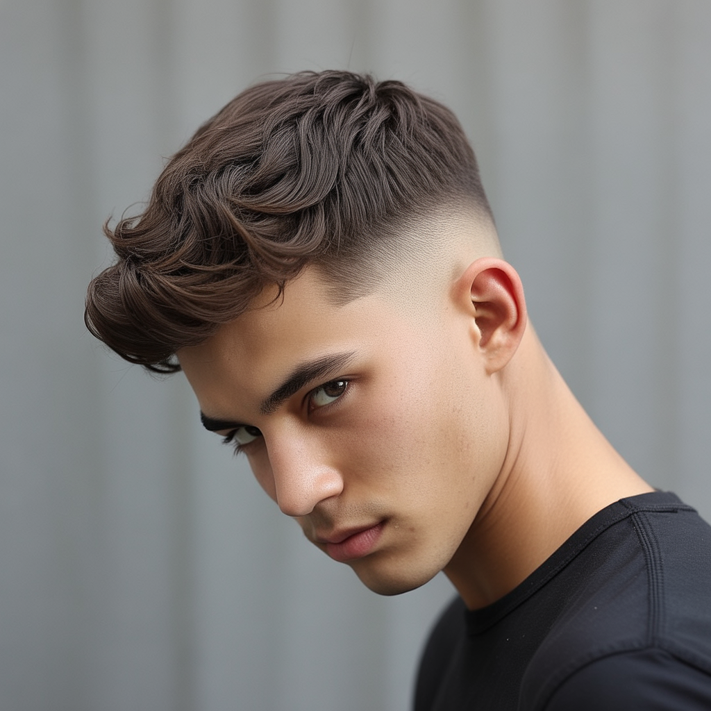 fade haircut ideas with long hair on top